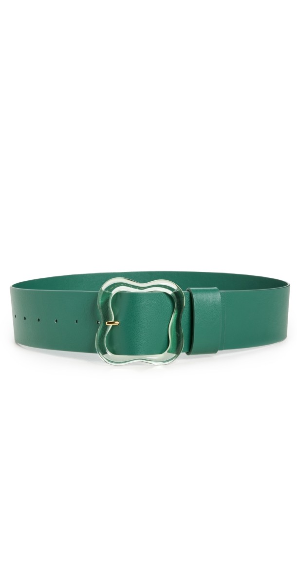 Lizzie Fortunato Florence Belt In Dark Emerald Green