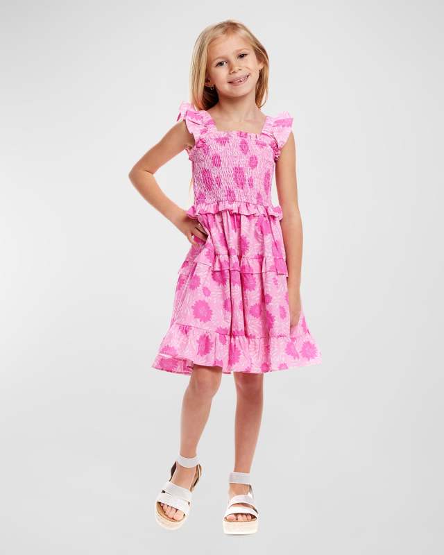 Girl's Floral-Print Maxi Dress, Size 2T-6X