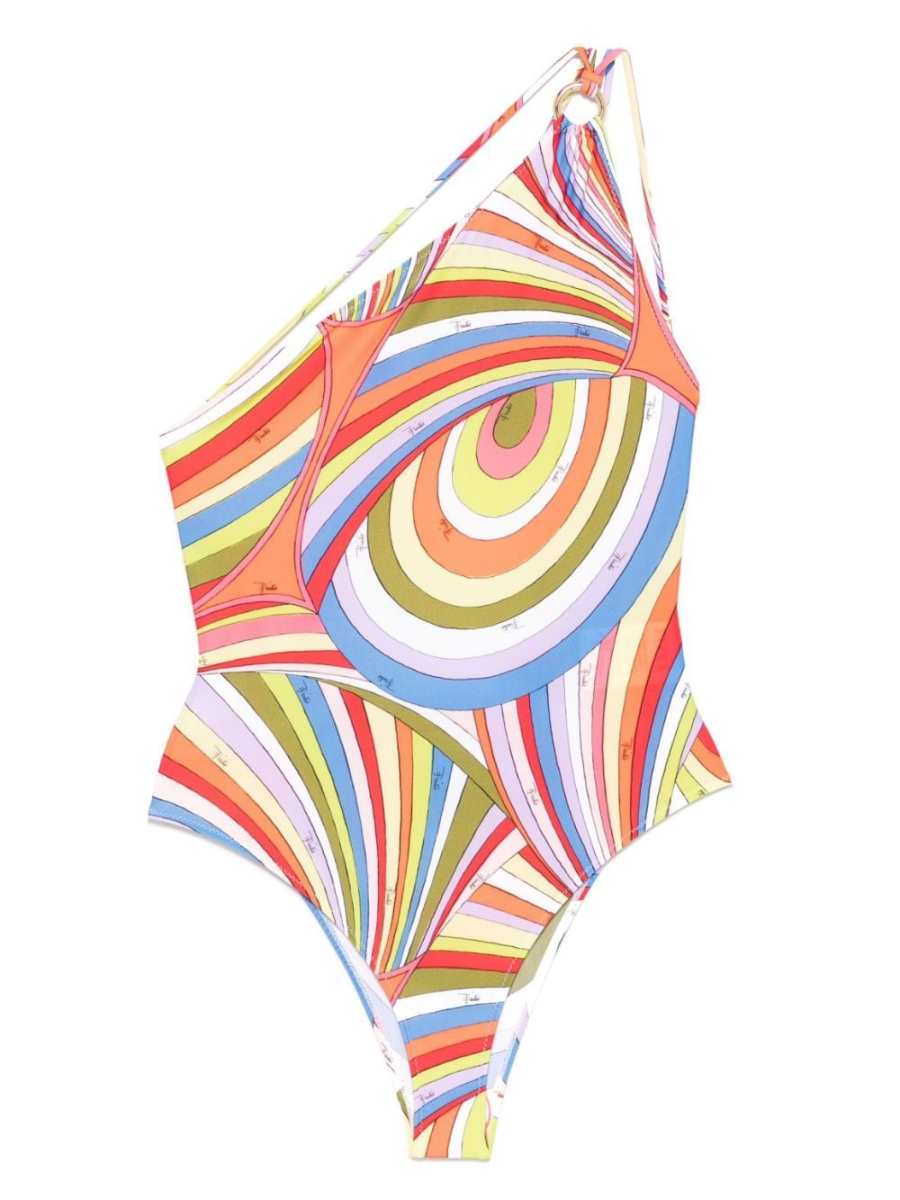 Iride-print swimsuit