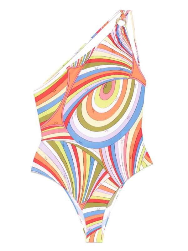 Iride-print swimsuit