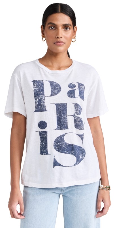 SUNDRY Paris Boyfriend Tee Cream