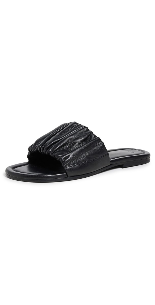 CO Ruched Slides Black