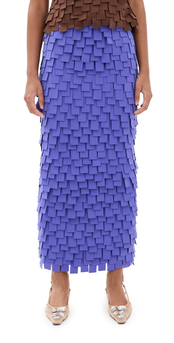A. W.A. K.E. MODE Multi Rectangle Skirt Purple