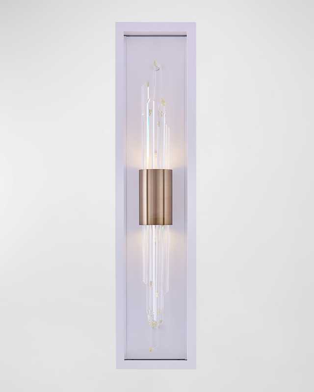 Lucca Champagne Gold LED Outdoor Sconce