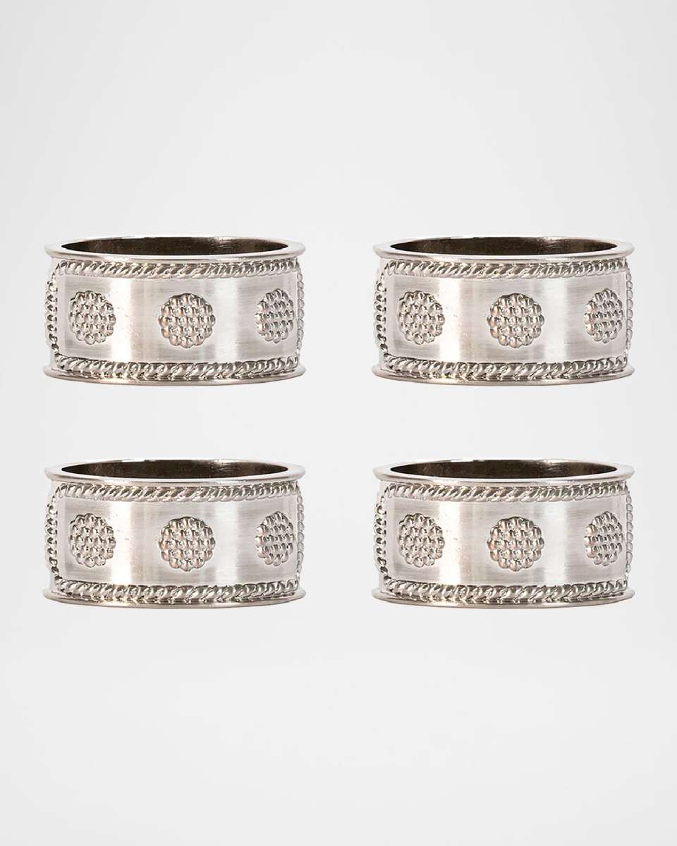 Berry & Thread Silver Napkin Ring, Set of 4