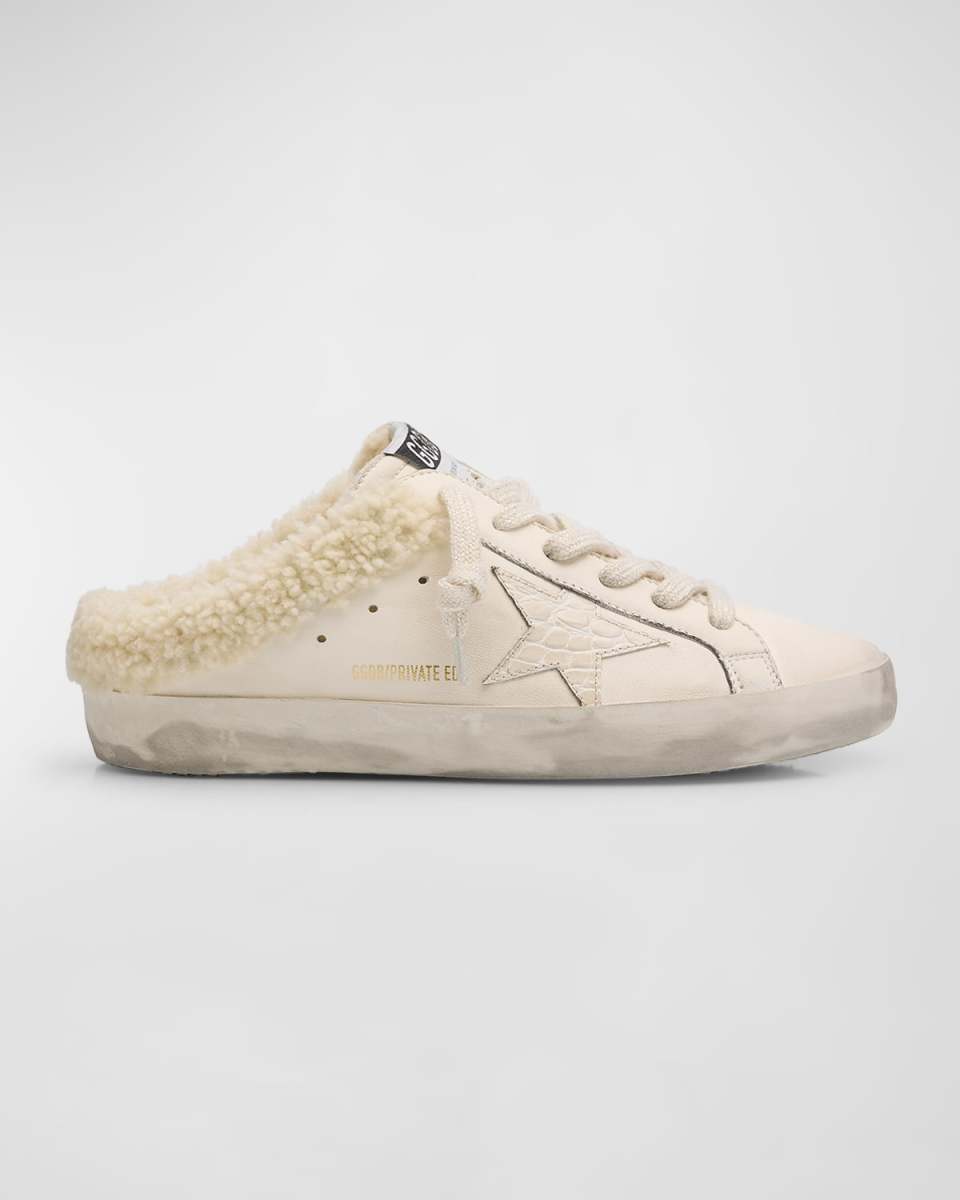 Super Star Lamb Shearling Fur Sabot Sneakers