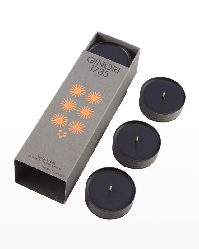 LCDC Black Stone Candle Refill 40G X 6