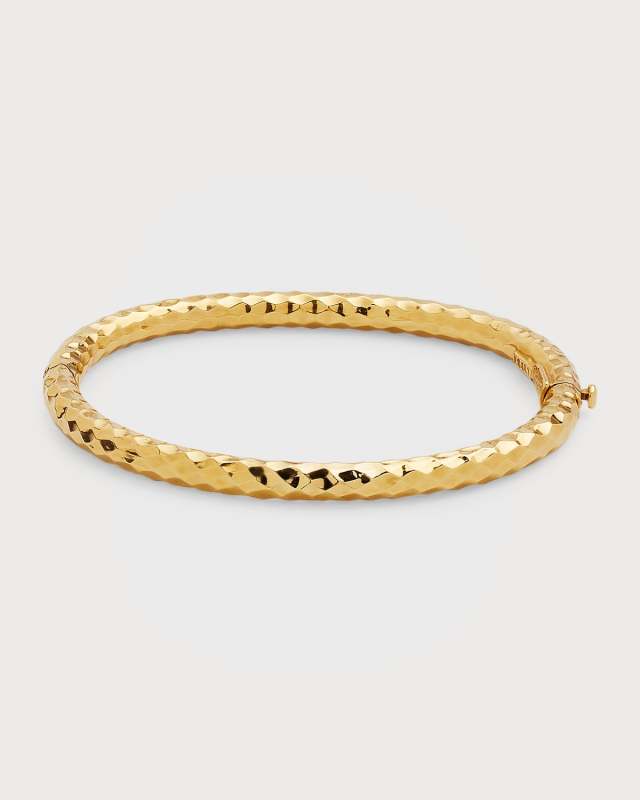 Hammered 18k Yellow Gold Bracelet