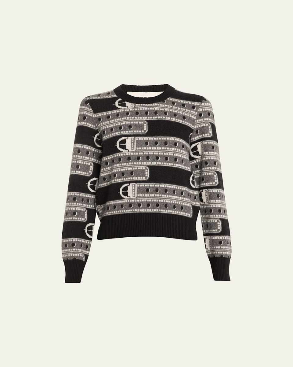 Cashmere Belts Shrunken Pullover