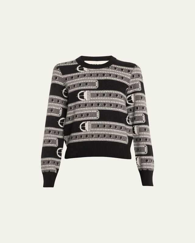 Cashmere Belts Shrunken Pullover
