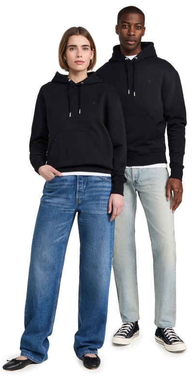 AMI AMI De Coeur Unisex Hoodie Black