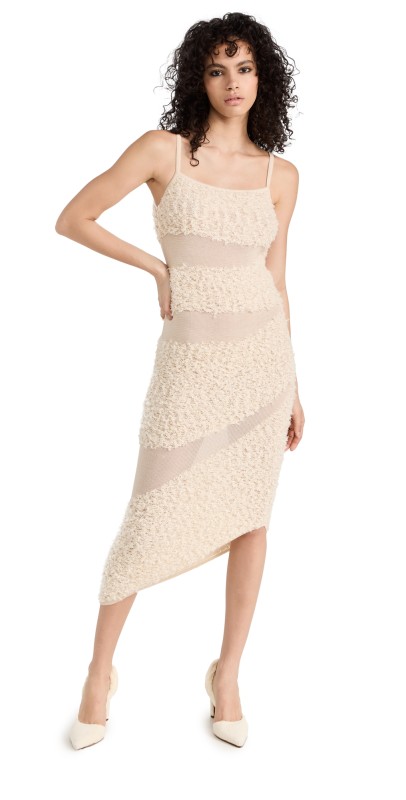 Dion Leeonstera Ghillie Dress Ivory/Ivory
