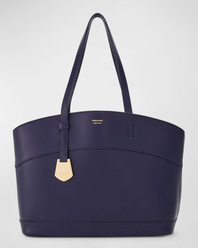 Charm Medium Leather Tote Bag