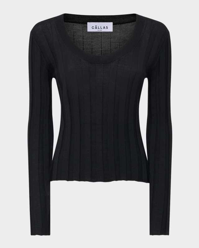 Margot Ribbed Merino Wool Pullover