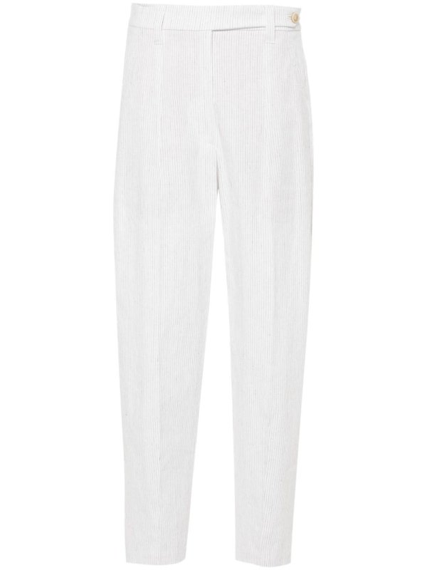 pinstripe tailored trousers