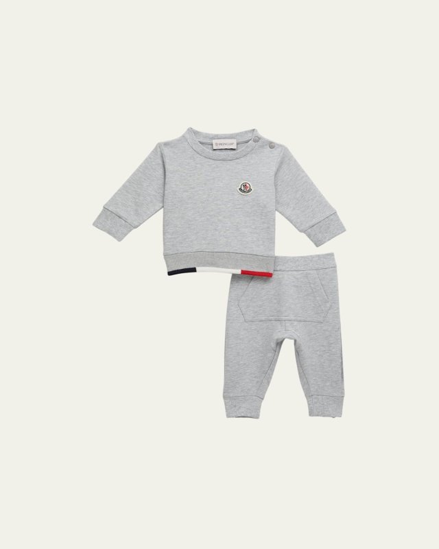 Boy's Logo Patch Sweat Ensemble, Size 6M-