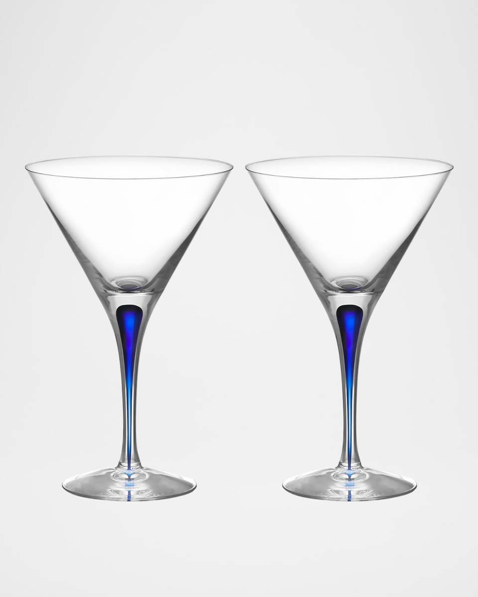 Intermezzo Blue Martini Glasses, Set of 2