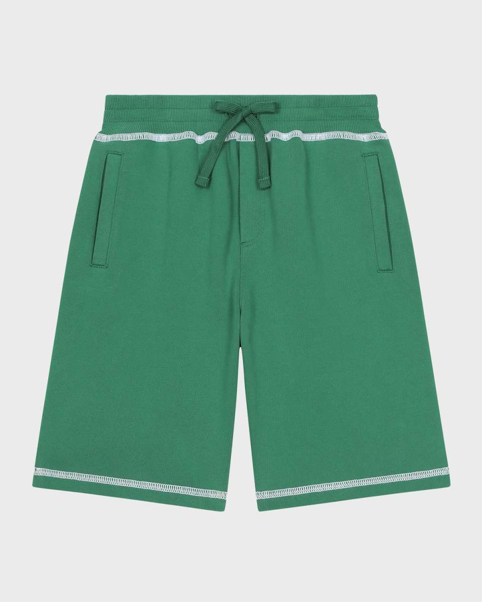 Boy's Logo Embroidered Jogger Shorts, Size 8-14
