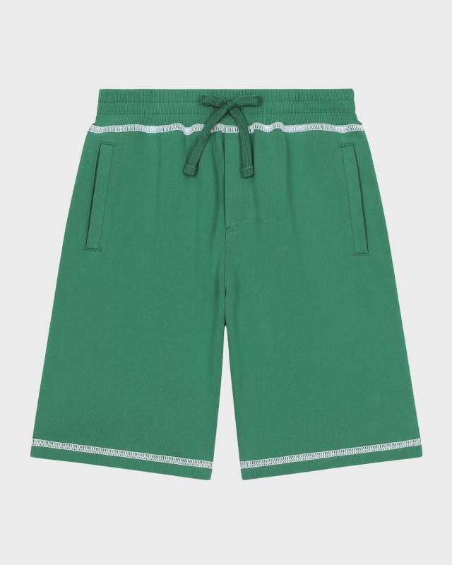 Boy's Logo Embroidered Jogger Shorts, Size 8-14