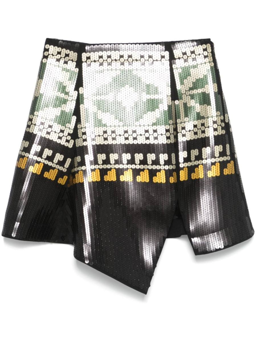 sequinned mini skirt