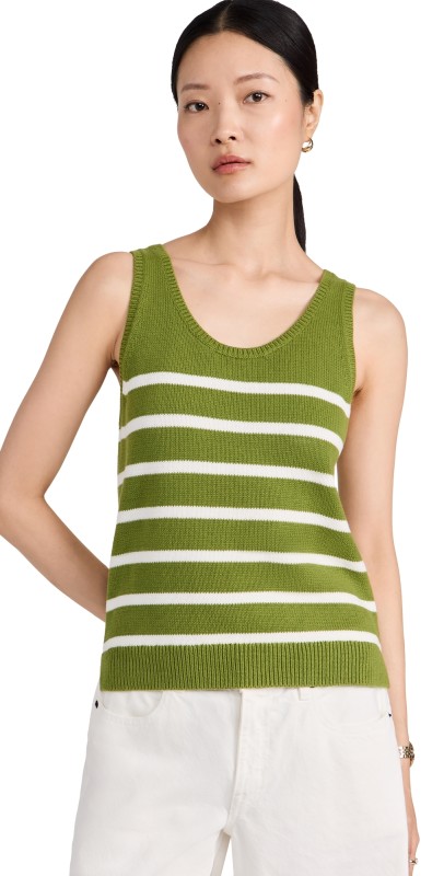 KULE The Gio Tank Grass/White