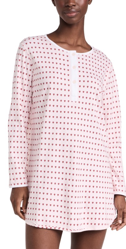 Cozyland by Morgan Lane Dylan Night Shirt Blush