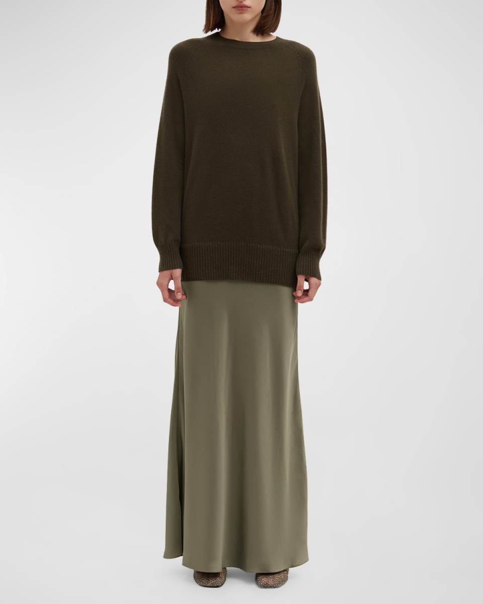 Monument Mixed-Media Cashmere Maxi Dress