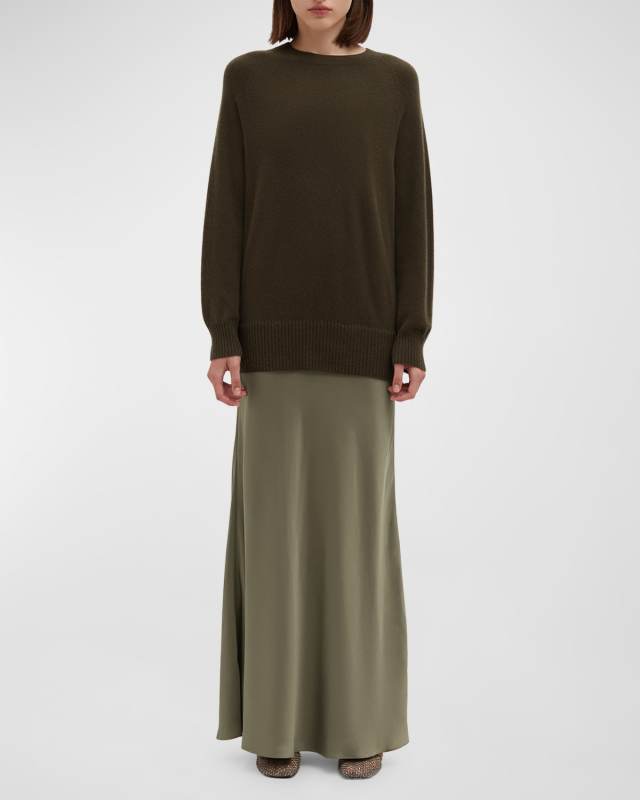 Monument Mixed-Media Cashmere Maxi Dress