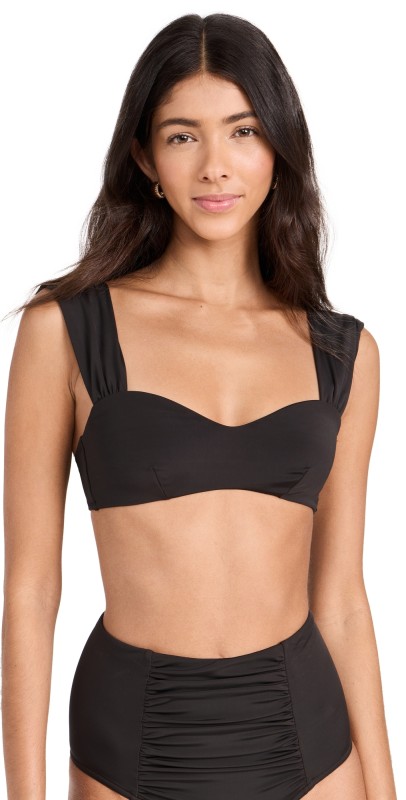 STAUD Melrose Bikini Top Black