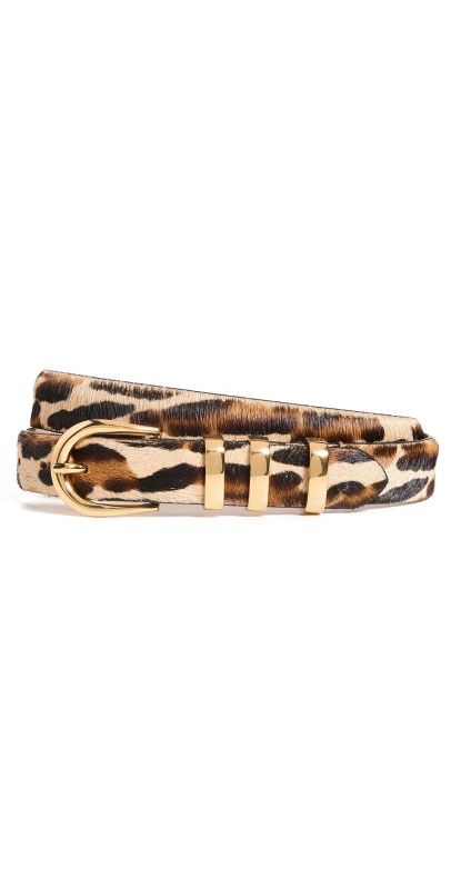 B-Low The Belt Kad Calf Hair Belt Leopard Gold