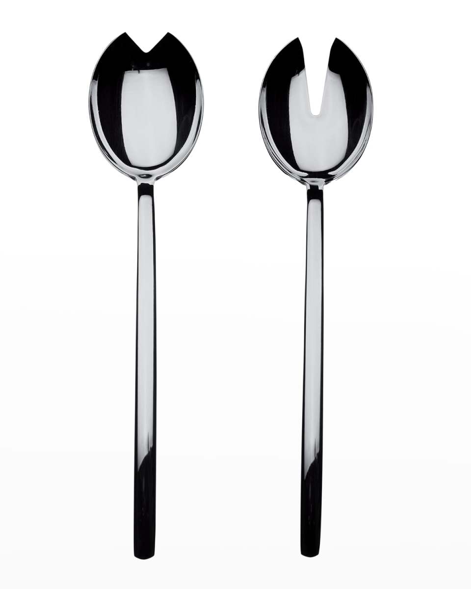 Two-Piece Duo Ice Oro Nero Salad Server Set