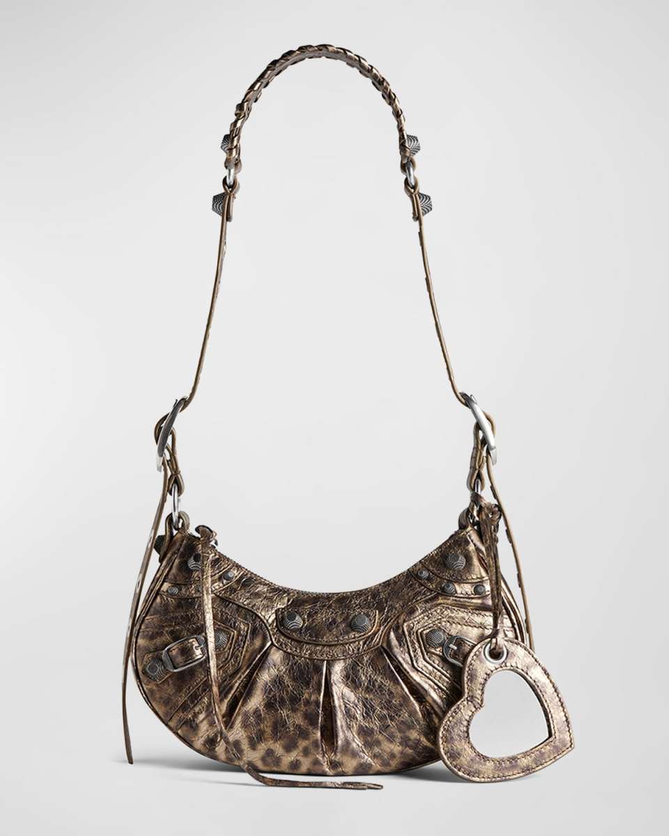 Le Cagole XS Leopard-Print Shoulder Bag