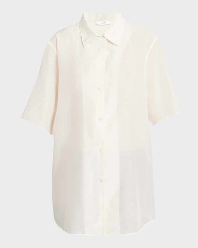 Vale Short-Sleeve Cotton Button-Down Shirt