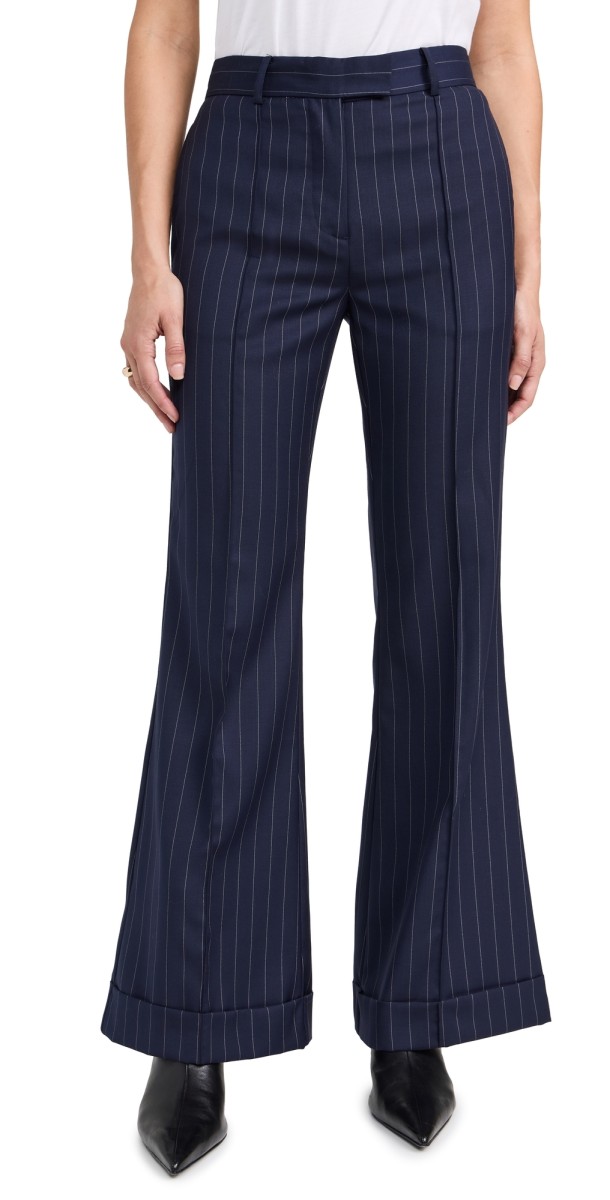 MEIMEIJ Tailored Pants Gessato Blue Nights