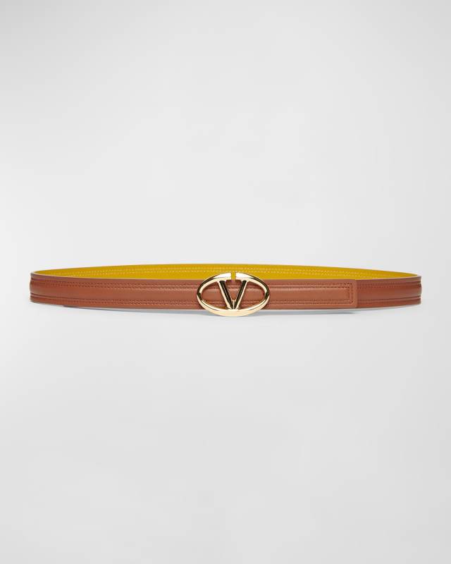The Bold Edition V-Logo Leather Belt