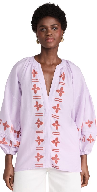 Culthera Day Magnolios Blouse Lavender