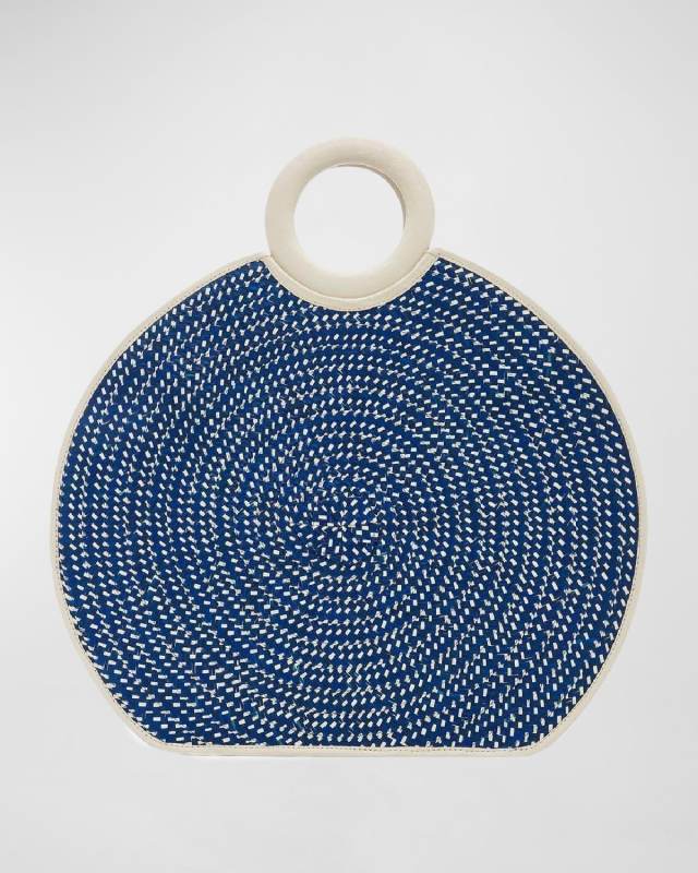 Zenu Two-Tone Cana Flecha Ring Top-Handle Bag