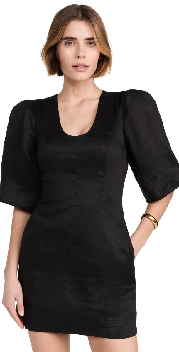 Aje Hunter Twisted Mini Dress Black