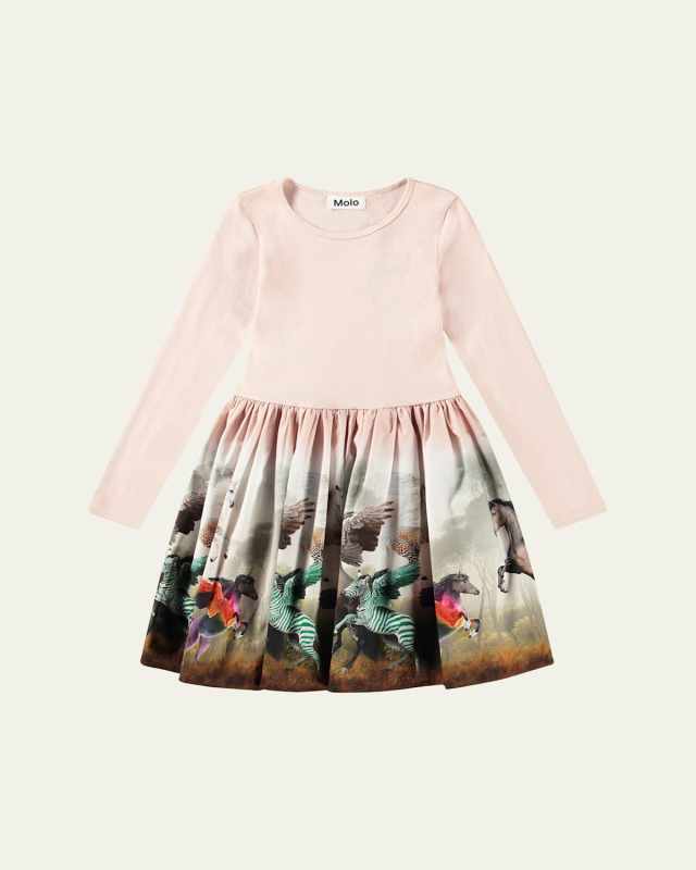 Girl's Casie Combo Dress, Size 3T-6