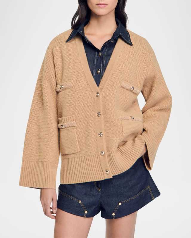 Martie Oversized Wool Cardigan