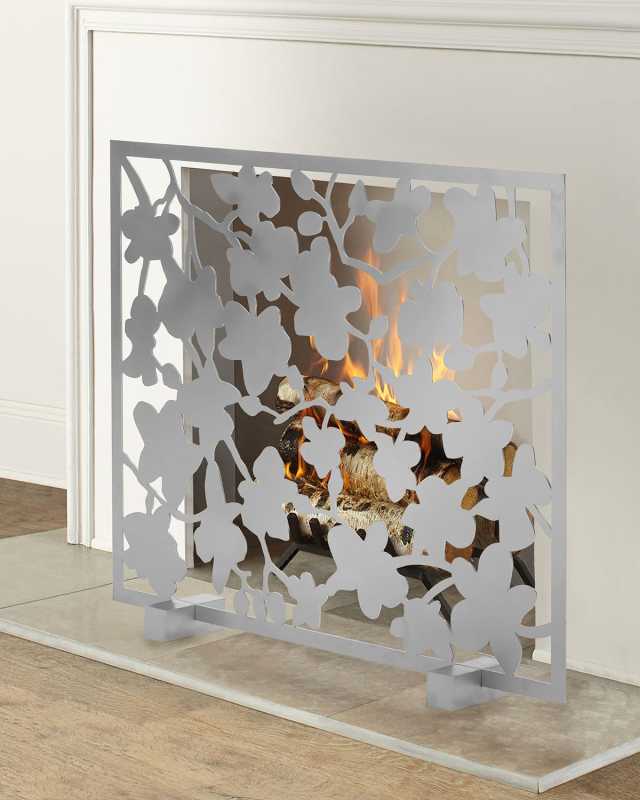 Cherry Blossom Fireplace Screen