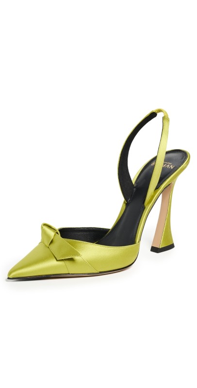 Alexandre Birman Clarita Bell Slingbacks Lime