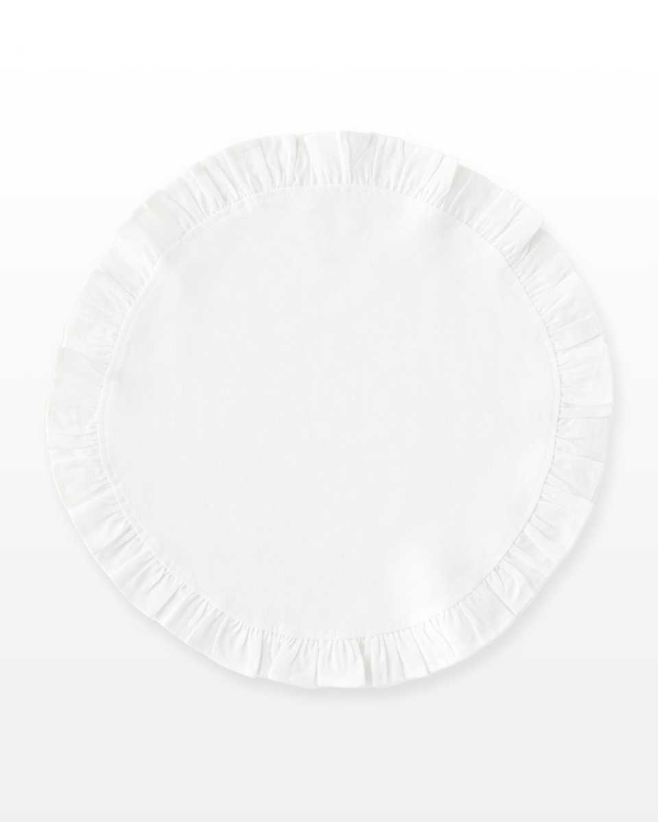 Round Ruffle Placemats, Set of 4