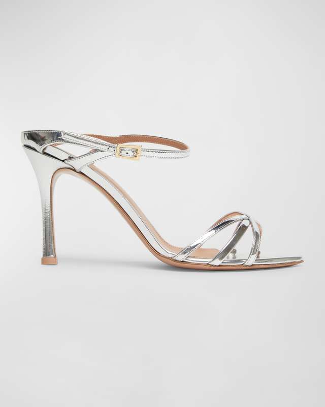 Yuna Mirror Buckle Slide Sandals