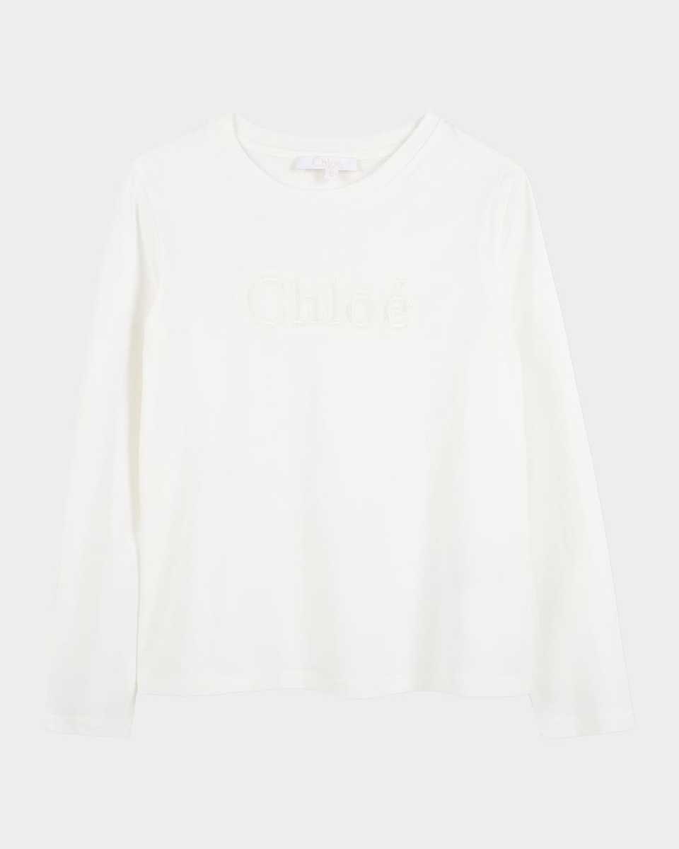 Girl's Logo Embroidered T-Shirt, Size 8-