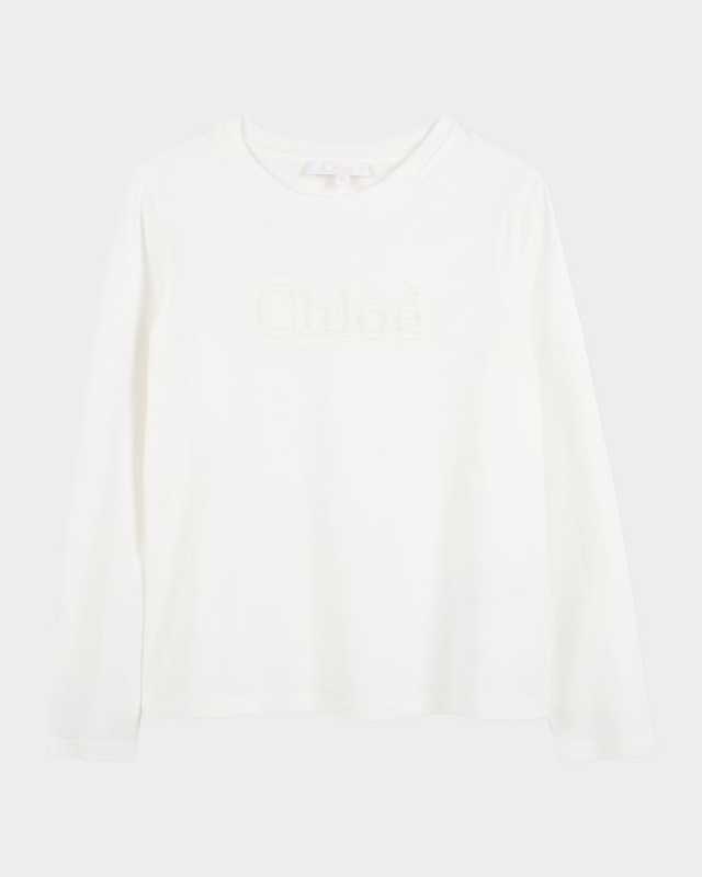 Girl's Logo Embroidered T-Shirt, Size 8-
