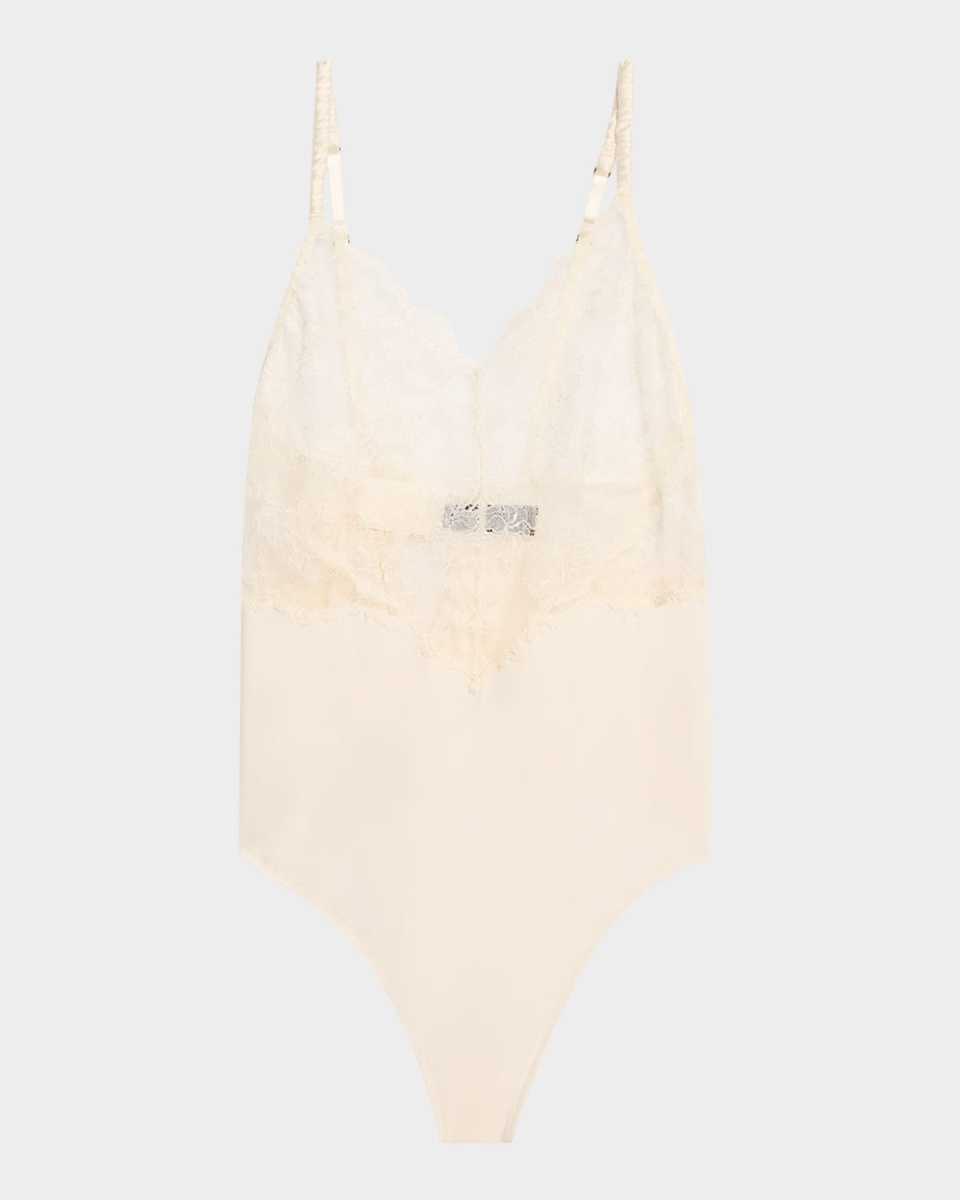 Lace & Stretch Satin Teddy