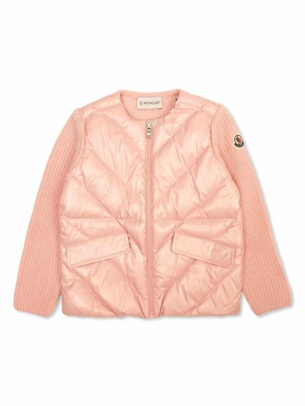 padded zip-up cardigan