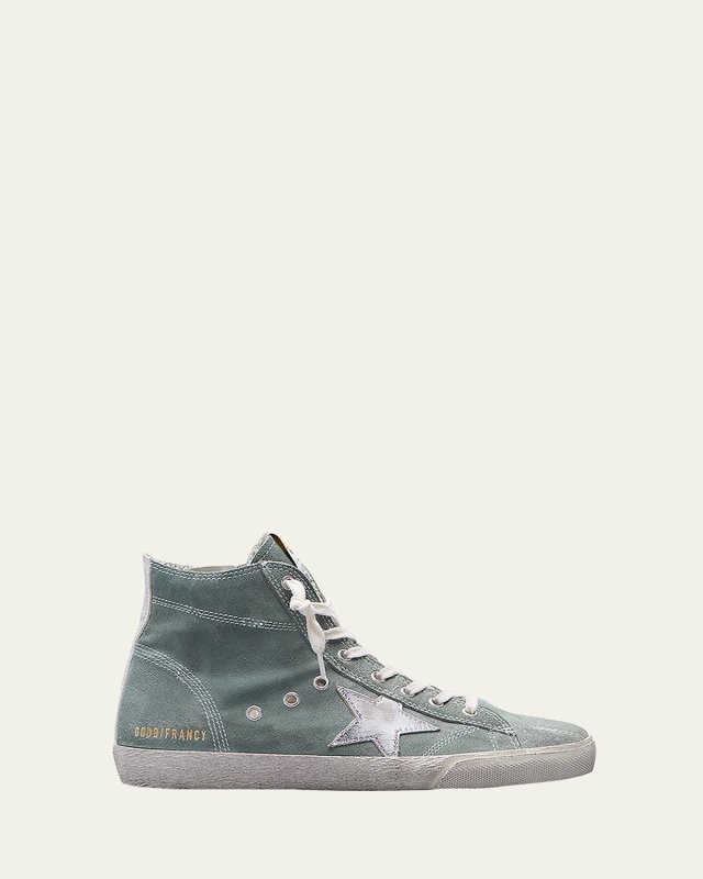 Francy Mixed Leather Mid-Top Sneakers