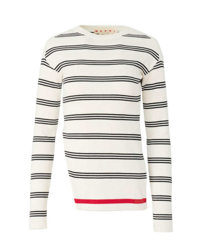 Seaside Stripe Knit Crew Neck